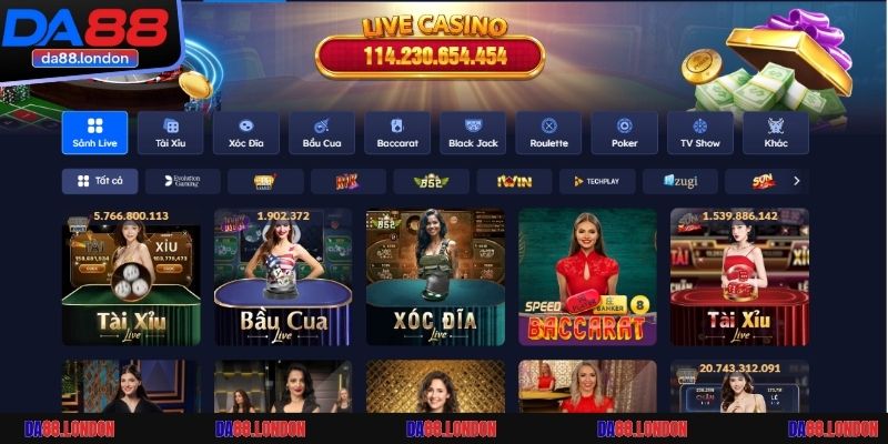 Giới thiệu về sảnh cược Casino DA88